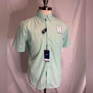 Izod Men's Light Green Casual Button Down Shirt